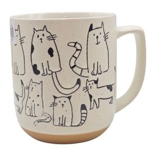 Spectrum Designz Cats Embossed Ceramic Coffee Mug 16oz Hand Painted Cat Lovers‎